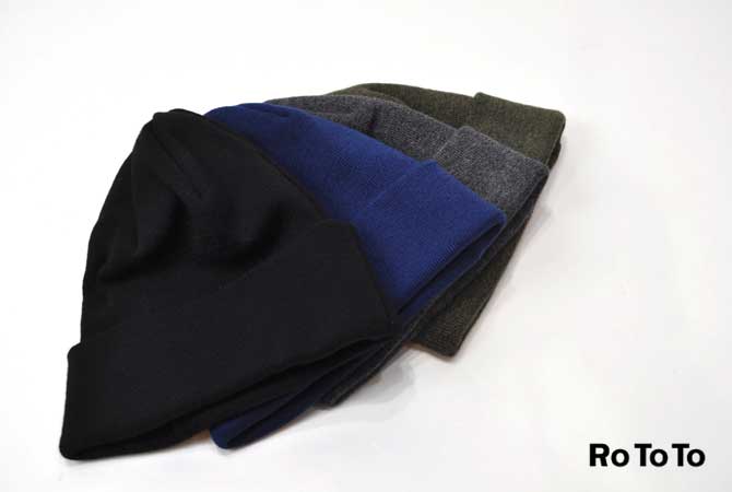 Rototo Cotton & Wool Beanie